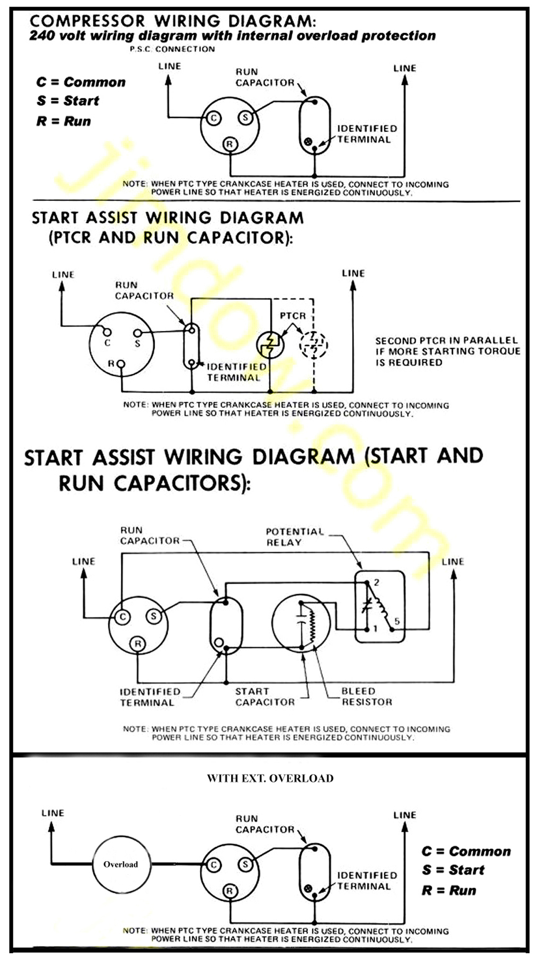 Compressor Wiring Diagram Air Conditioner Compressor Wiring General Spud Cannon Related