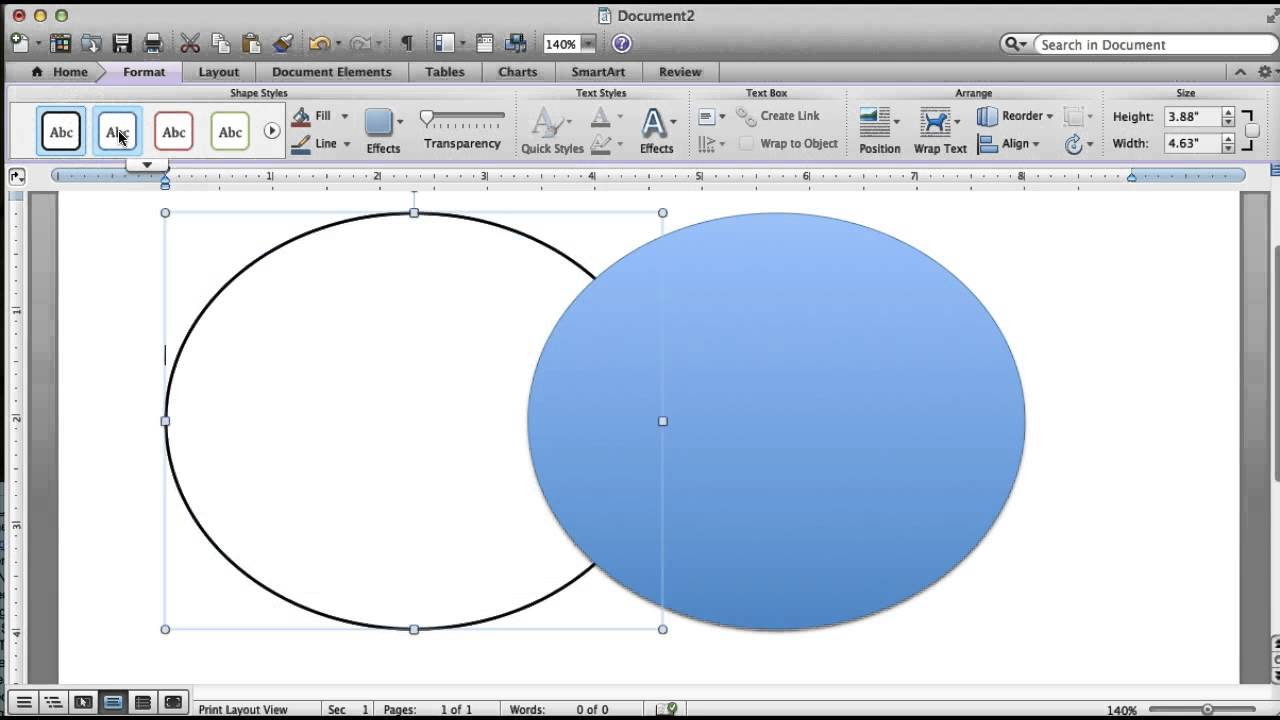 How To Create A Venn Diagram In Word Making A Venn Diagram Word For Mac