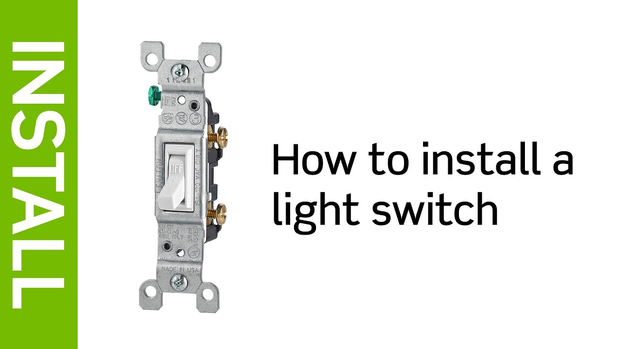 Light Switch Wiring Diagram Leviton Presents How To Install A Light Switch