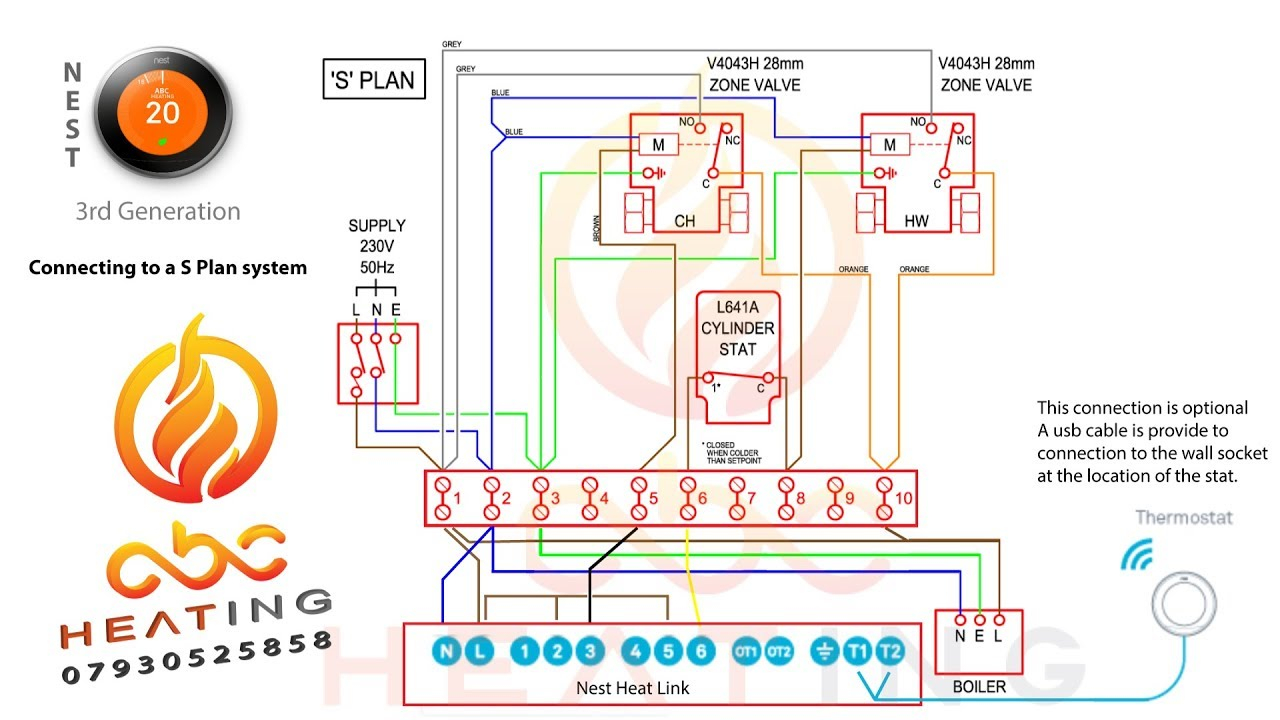 Nest Wiring Diagram Nest 3rd Gen Install On A S Plan System Uk