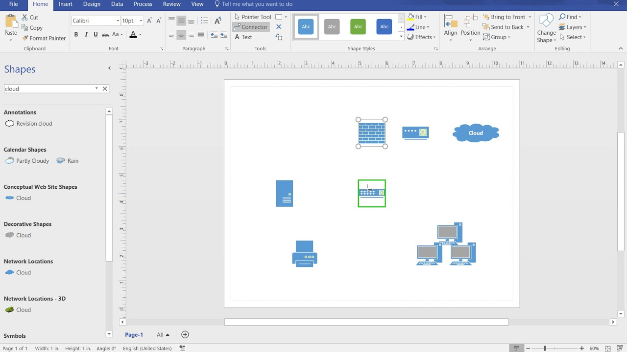 Network Diagram Visio How To Create A Basic Network Diagram In Visio 2016