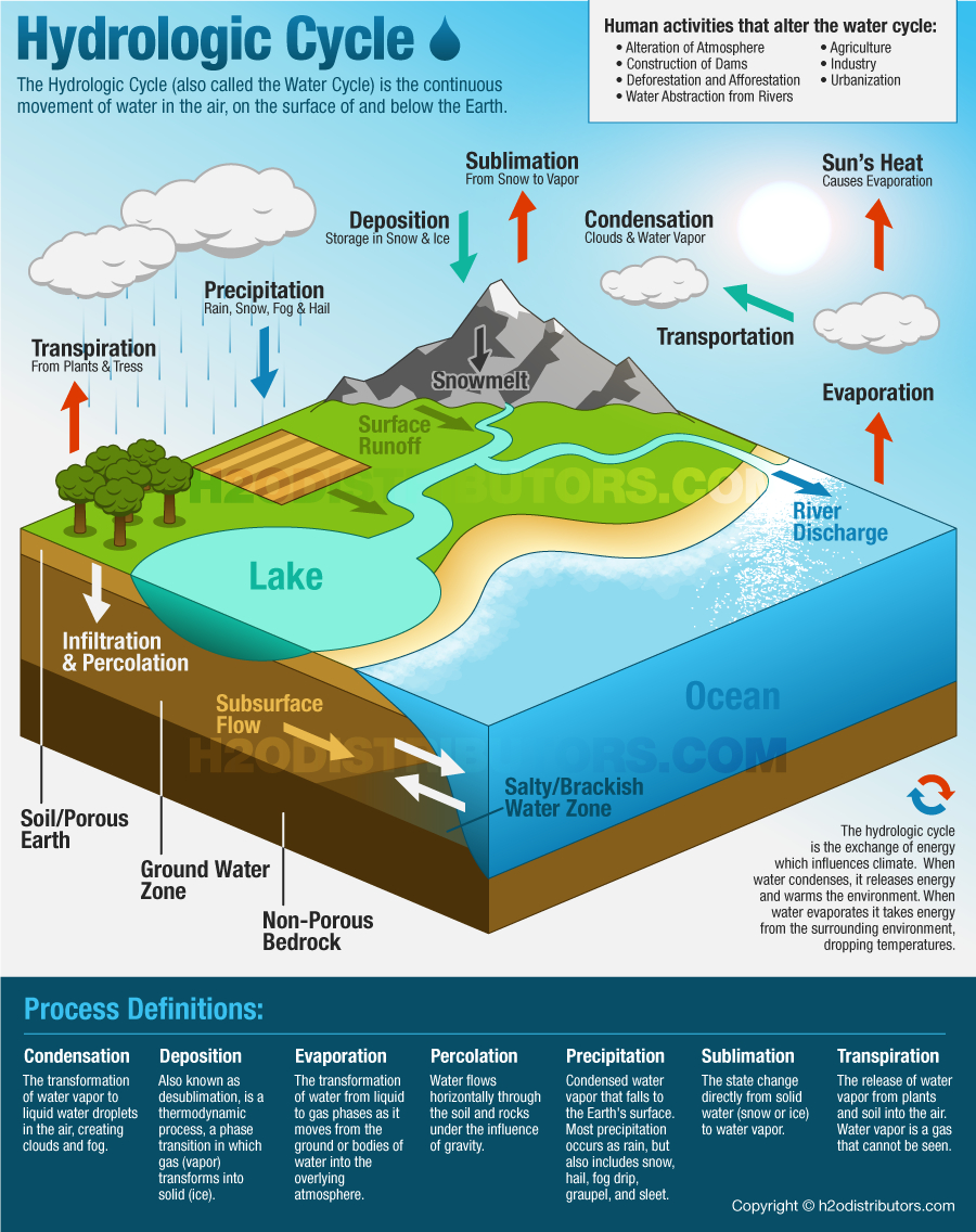Water Cycle Diagram The Hydrologic Cycle Water Cycle H2o Distributors