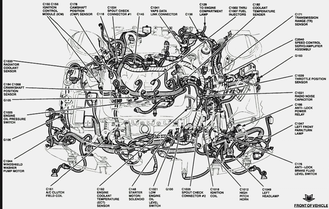 2001 Ford Taurus Belt Diagram 1997 Ford Taurus Engine Diagram Wiring Diagram Perfomance