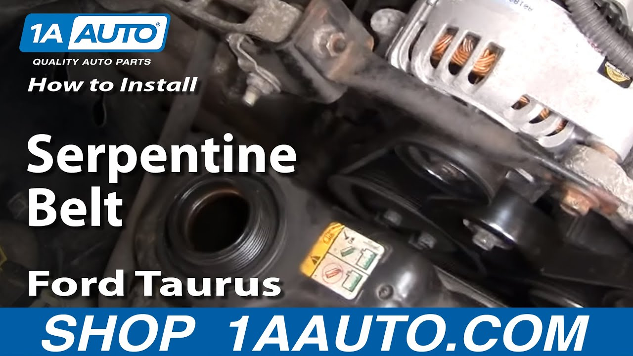 2001 Ford Taurus Belt Diagram How To Replace Serpentine Belt 01 05 Ford Taurus 30l V6