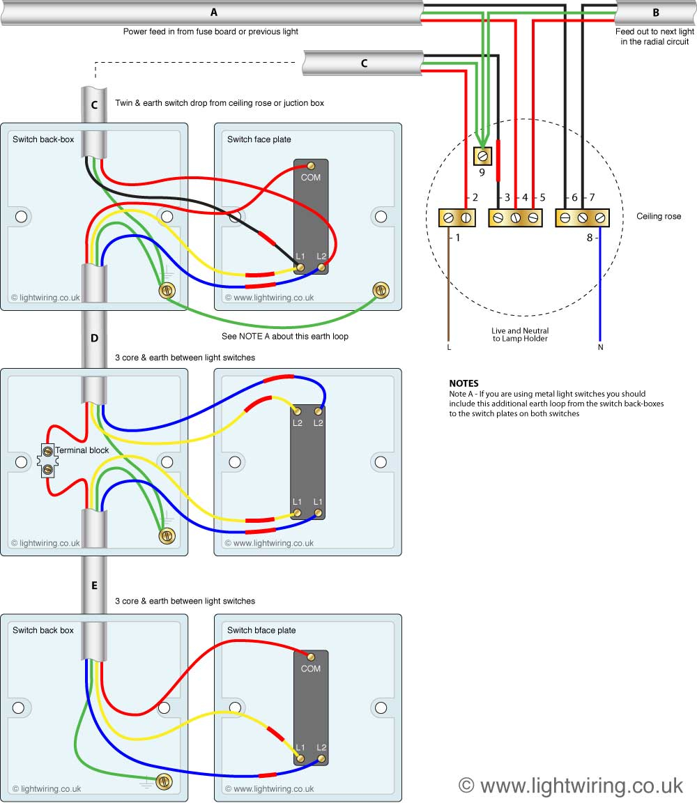 4 Way Switch Diagram Intermediate Switch Wiring Light Wiring