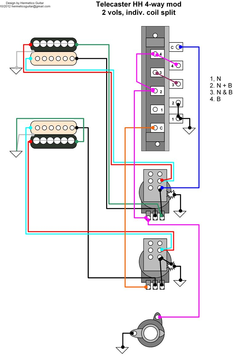 4Way Switch Wiring Diagram Telecaster 4 Way Switch Wiring Diagram Cool Guitar Mods Pinterest
