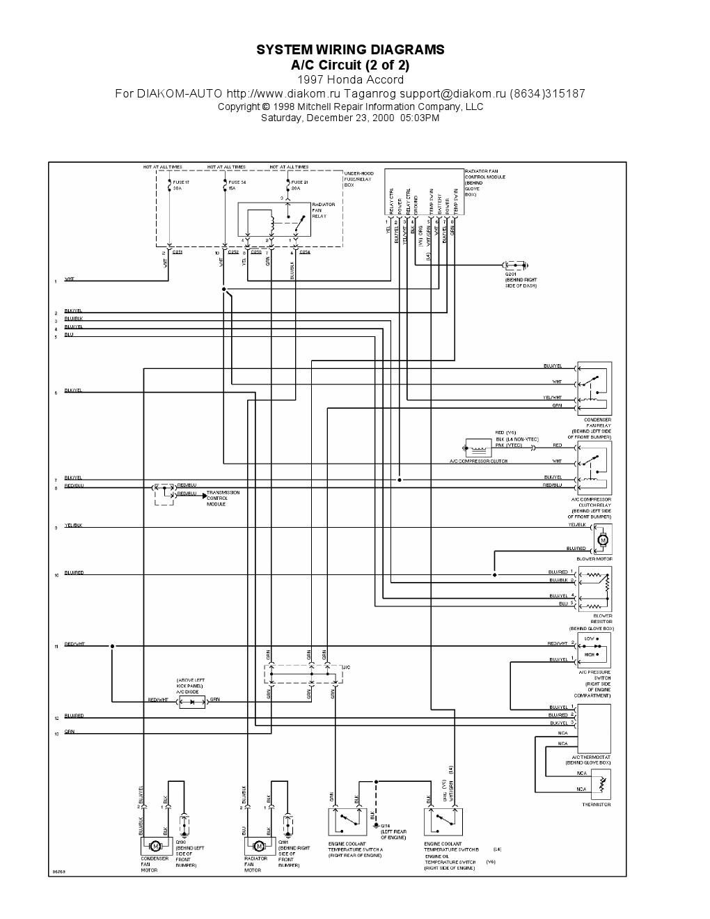 Air Conditioner Wiring Diagram Pdf 1998 Honda Accord Wiring Diagram Pdf Wiring Diagram Directory
