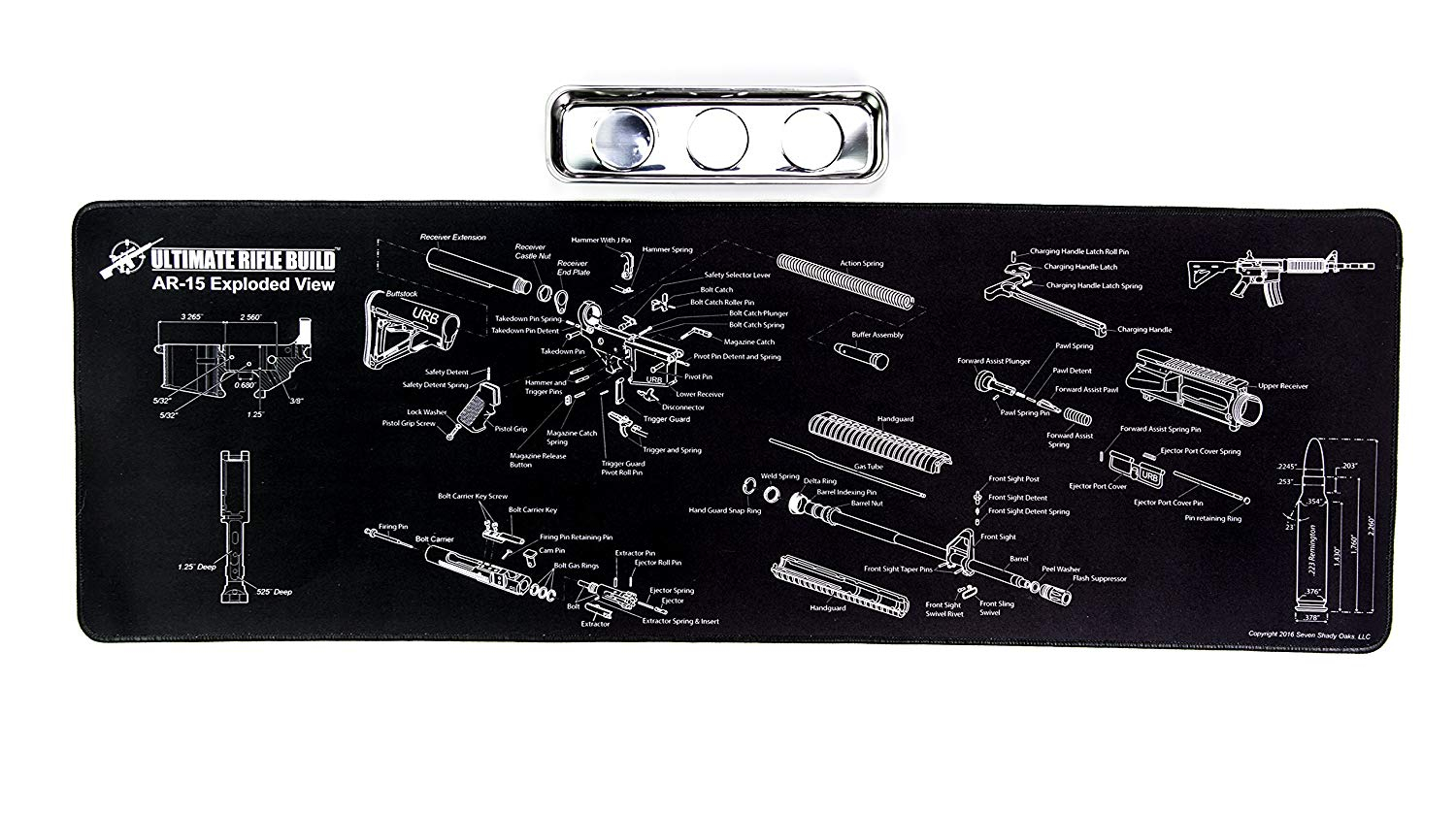 Ar 15 Parts Diagram Ar15 Gun Cleaning Mat With Exploded Parts Diagram Bonus Magnetic Parts Tray Boxed For Gift Giving 1995 Free Sh Over 25
