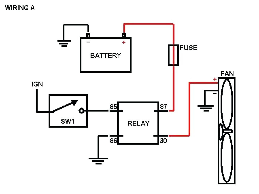 Automotive Relay Diagram 12v Cooling Fan Relay Wiring Diagram Wiring Diagram Verified