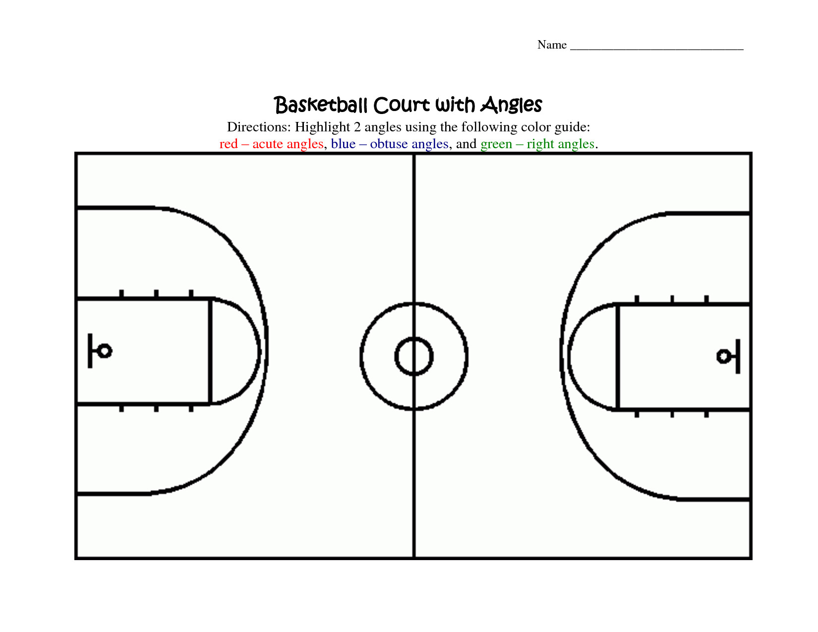 Basketball Half Court Diagram Basketball Court Layout Free Download Wallpaper