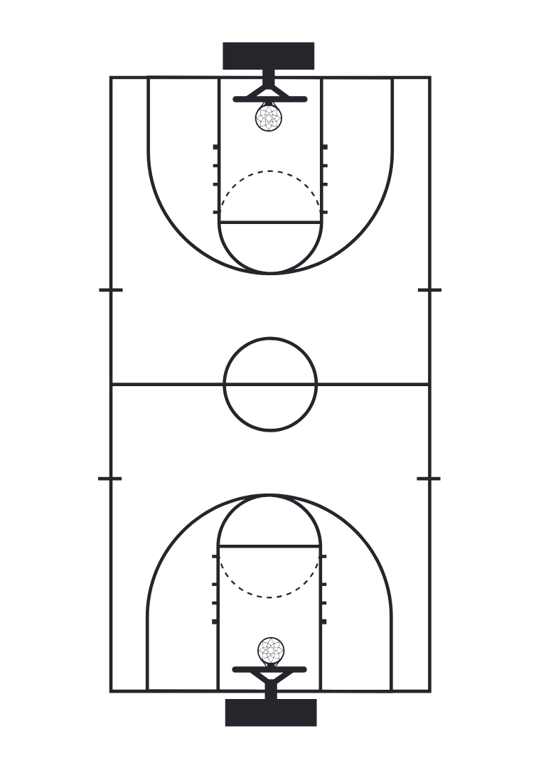 Basketball Half Court Diagram Youth Basketball Rules Guidelines