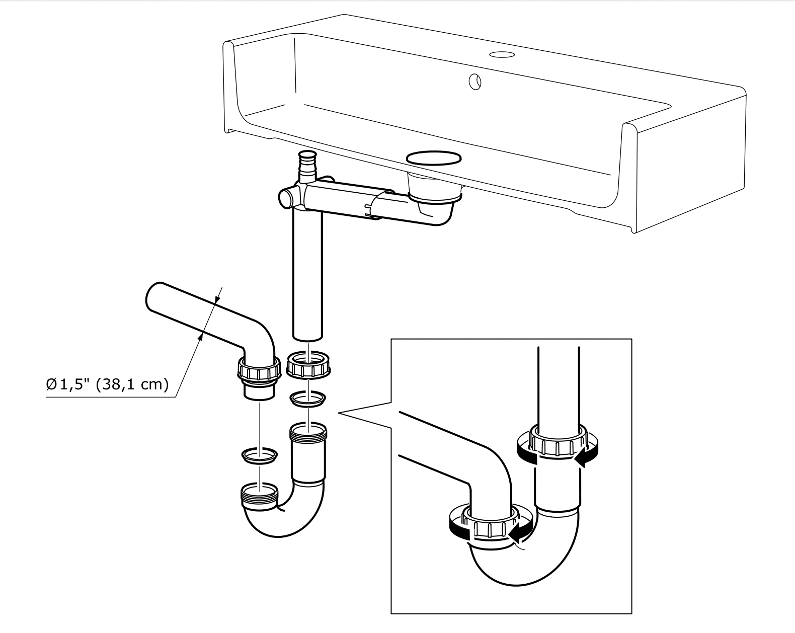 Bathroom Sink Plumbing Diagram Ikea Sink Plumbing What To Know About Installation Apartment Therapy