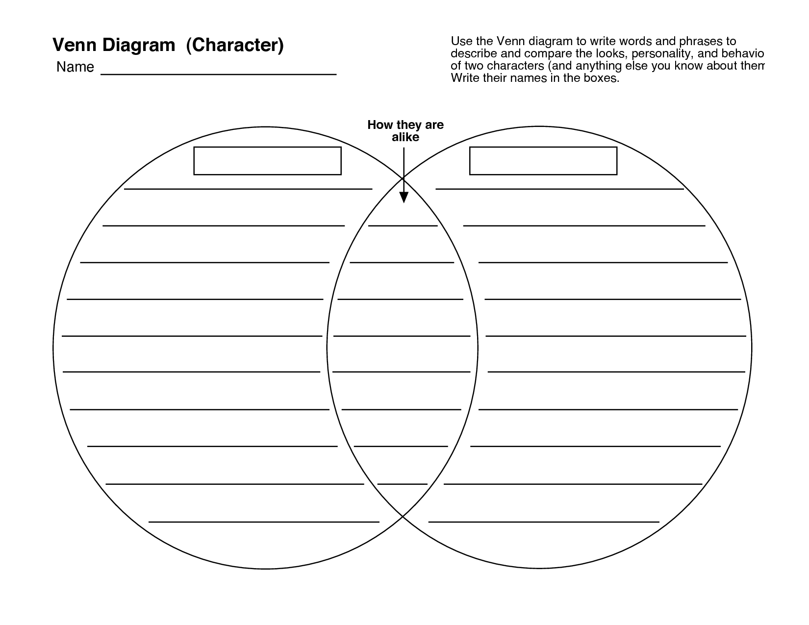 Blank Venn Diagram Free Printable Venn Diagram Template Maker 2 Circles With Lines