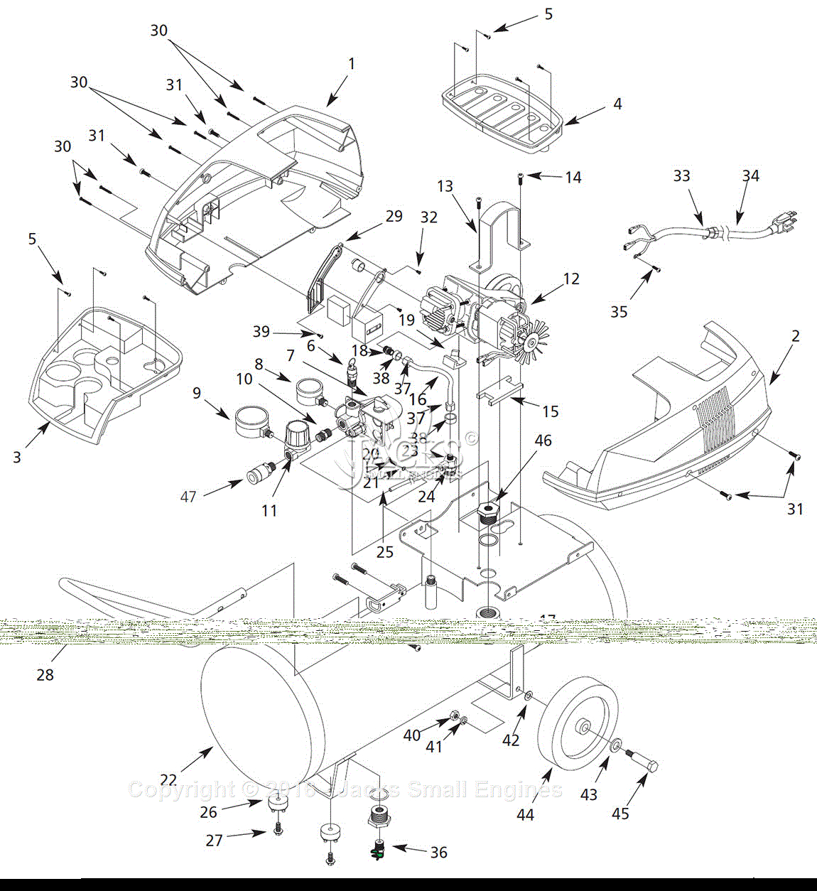Campbell Hausfeld Air Compressor Parts Diagram Campbell Hausfeld Fp220700 Parts Diagram For Air Compressor Parts