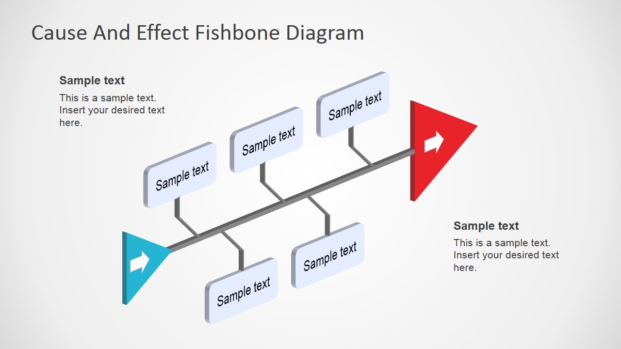 Cause And Effect Diagram Fishbone Diagram Template 3d Perspective