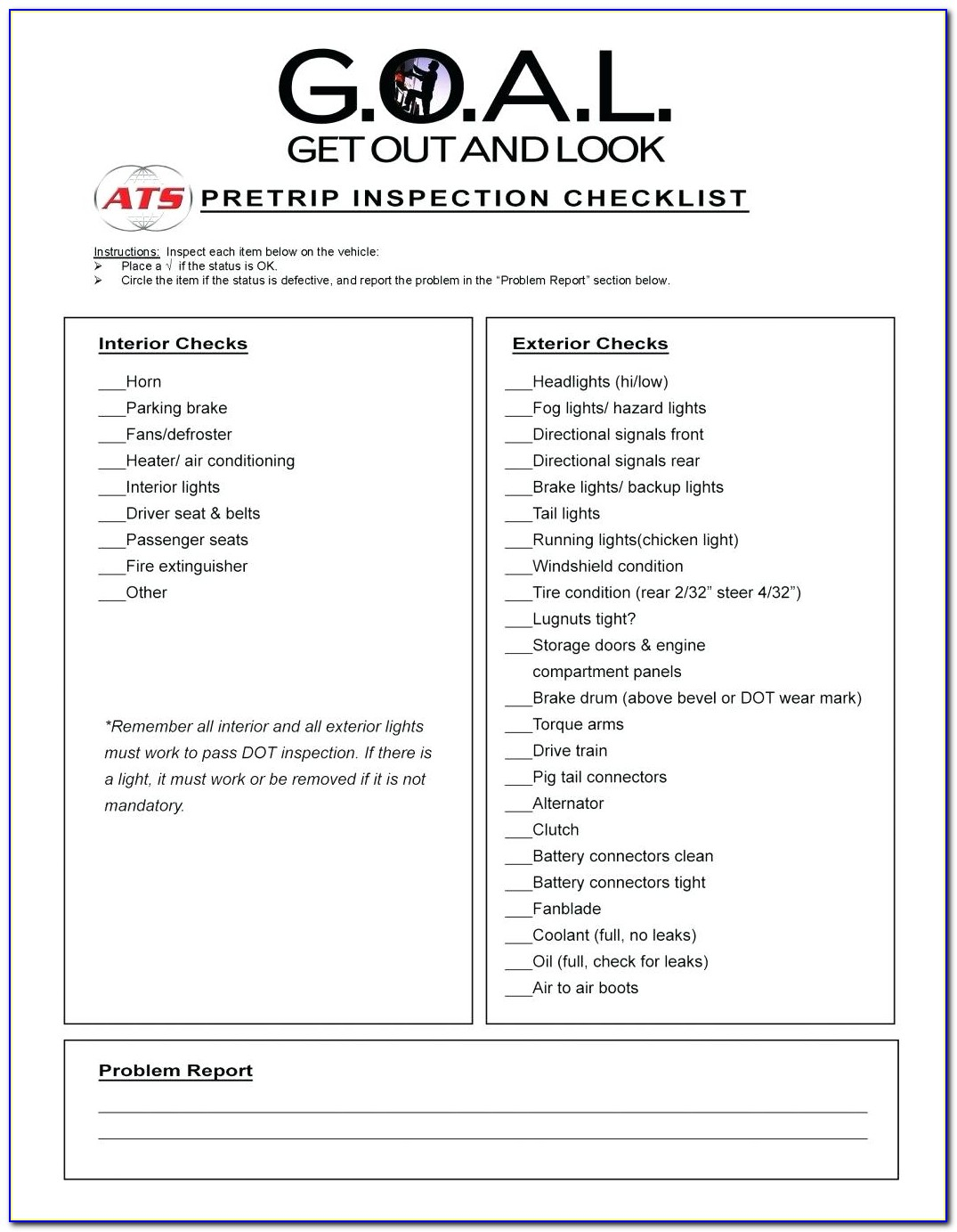 Cdl Pre Trip Inspection Diagram Cdl Pre Trip Inspection Checklist Form Form Resume Examples
