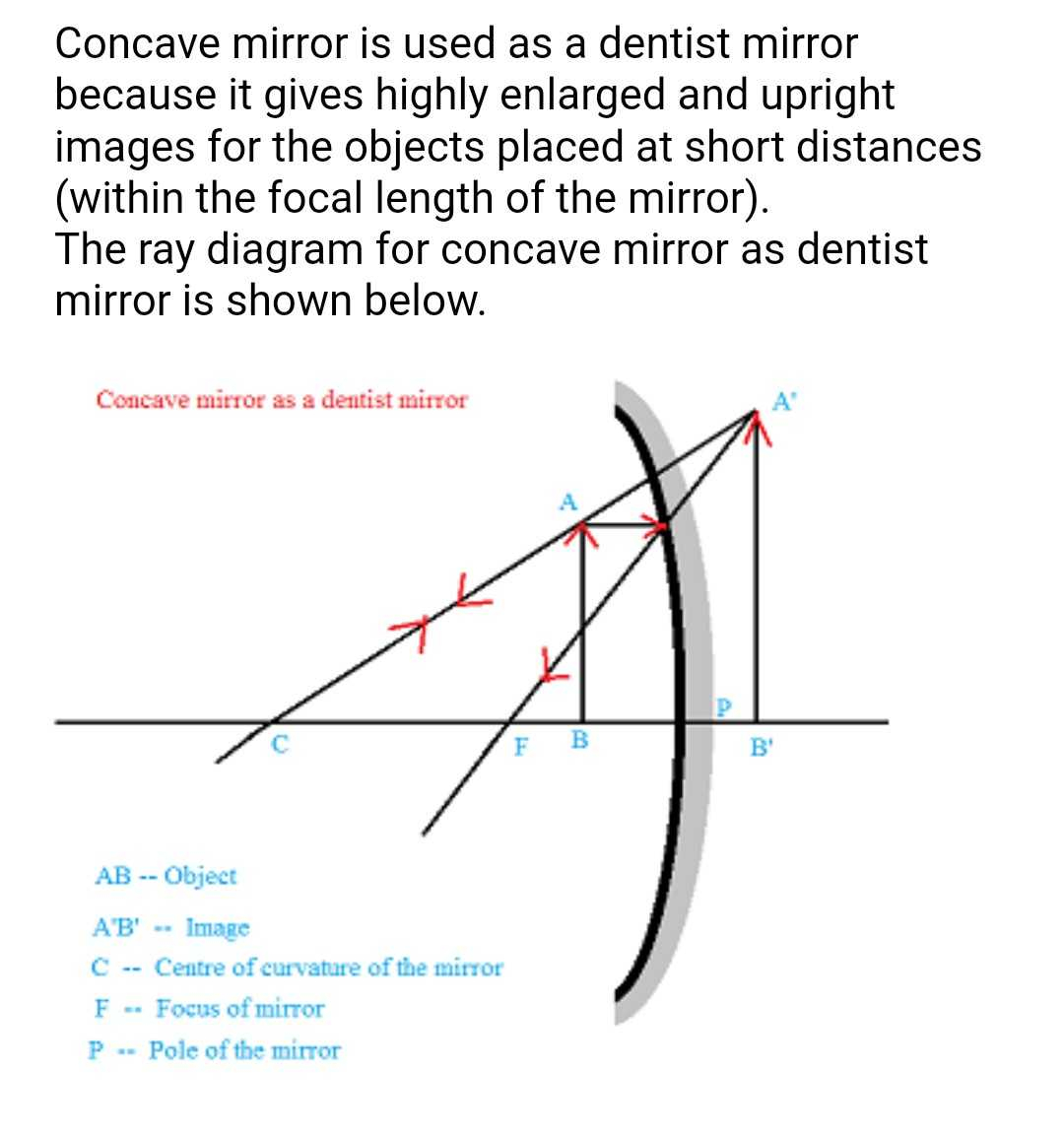 Concave Mirror Ray Diagram 6 With The Help Of A Ray Diagram Show The Working Of A Mi Scholr