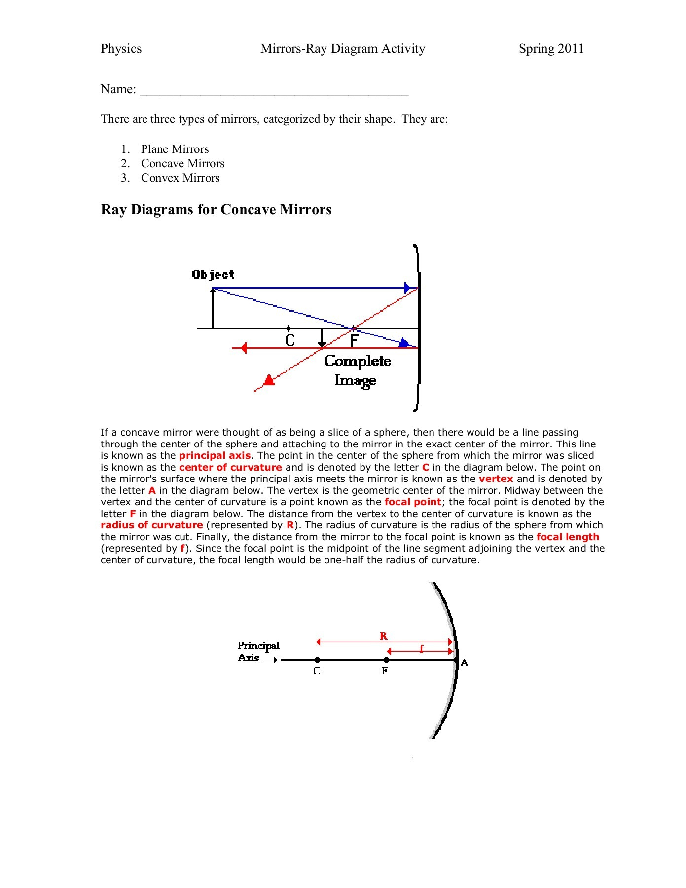 Convex Mirror Ray Diagram Ray Diagrams For Concave Mirrors Pages 1 16 Text Version Fliphtml5