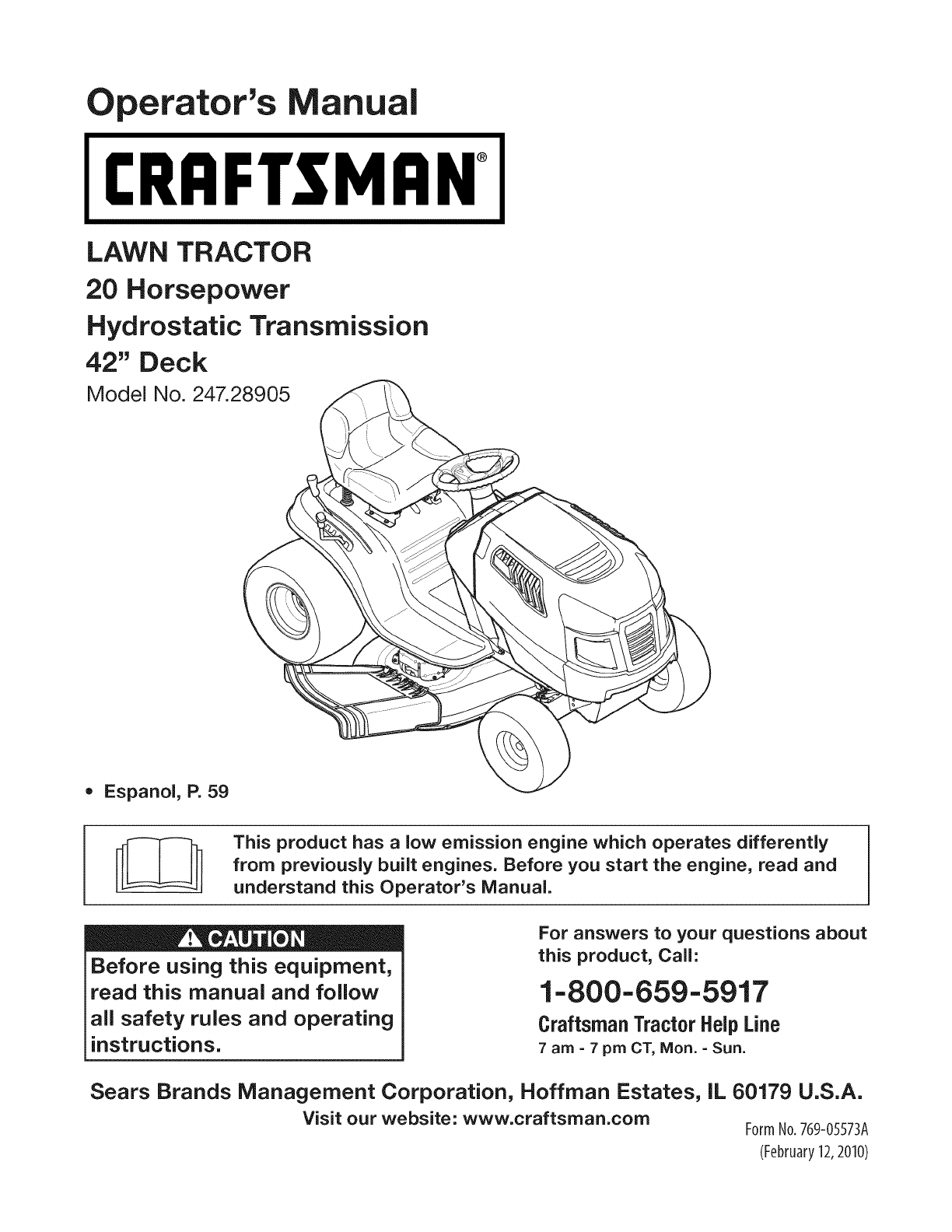 Craftsman Hydrostatic Transmission Diagram Craftsman 24728905 Lawn Mower Manual