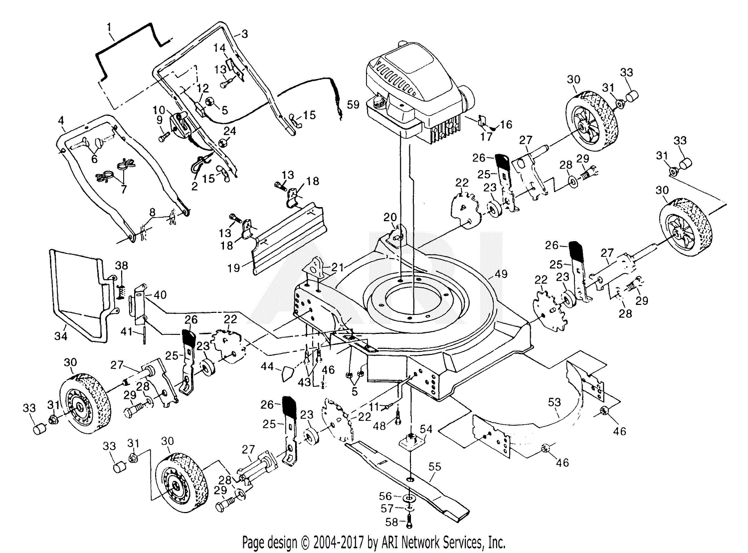Craftsman Riding Lawn Mower Parts Diagram Lawn Mower Parts Diagram Wiring Diagram Directory