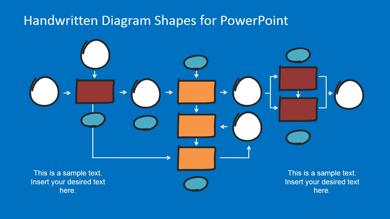 Create A Tree Diagram Flat Bold Handwritten Powerpoint Tree Diagram Shapes