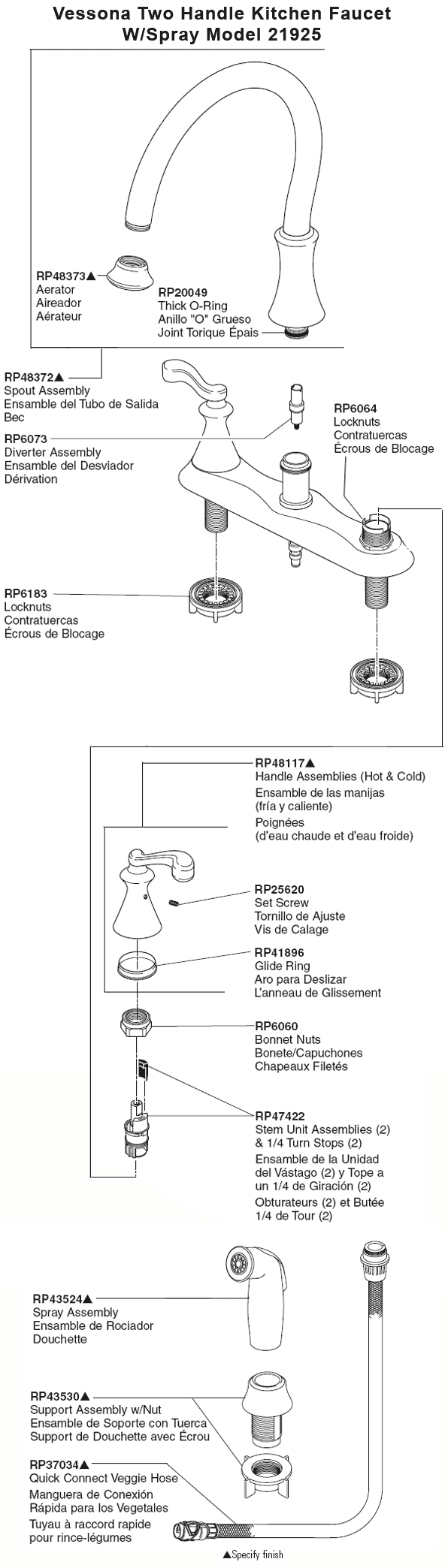 Delta Kitchen Faucet Parts Diagram Delta Kitchen Faucet Diagram