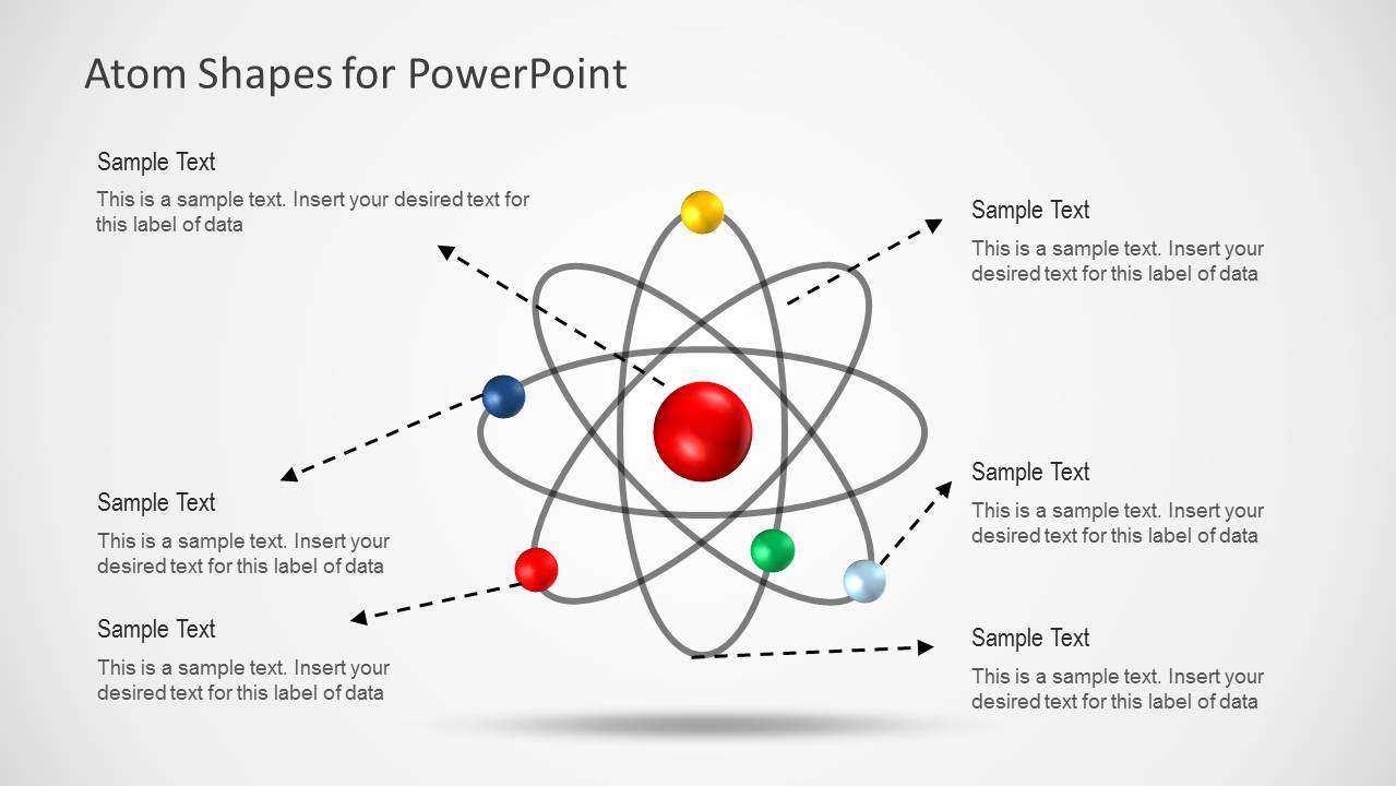 Diagram Of An Atom Atom Shapes For Powerpoint