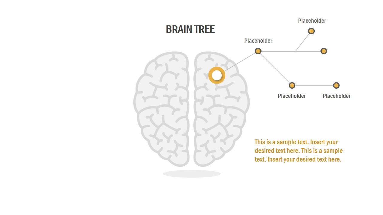 Diagram Of Brain Brain Tree Powerpoint Template