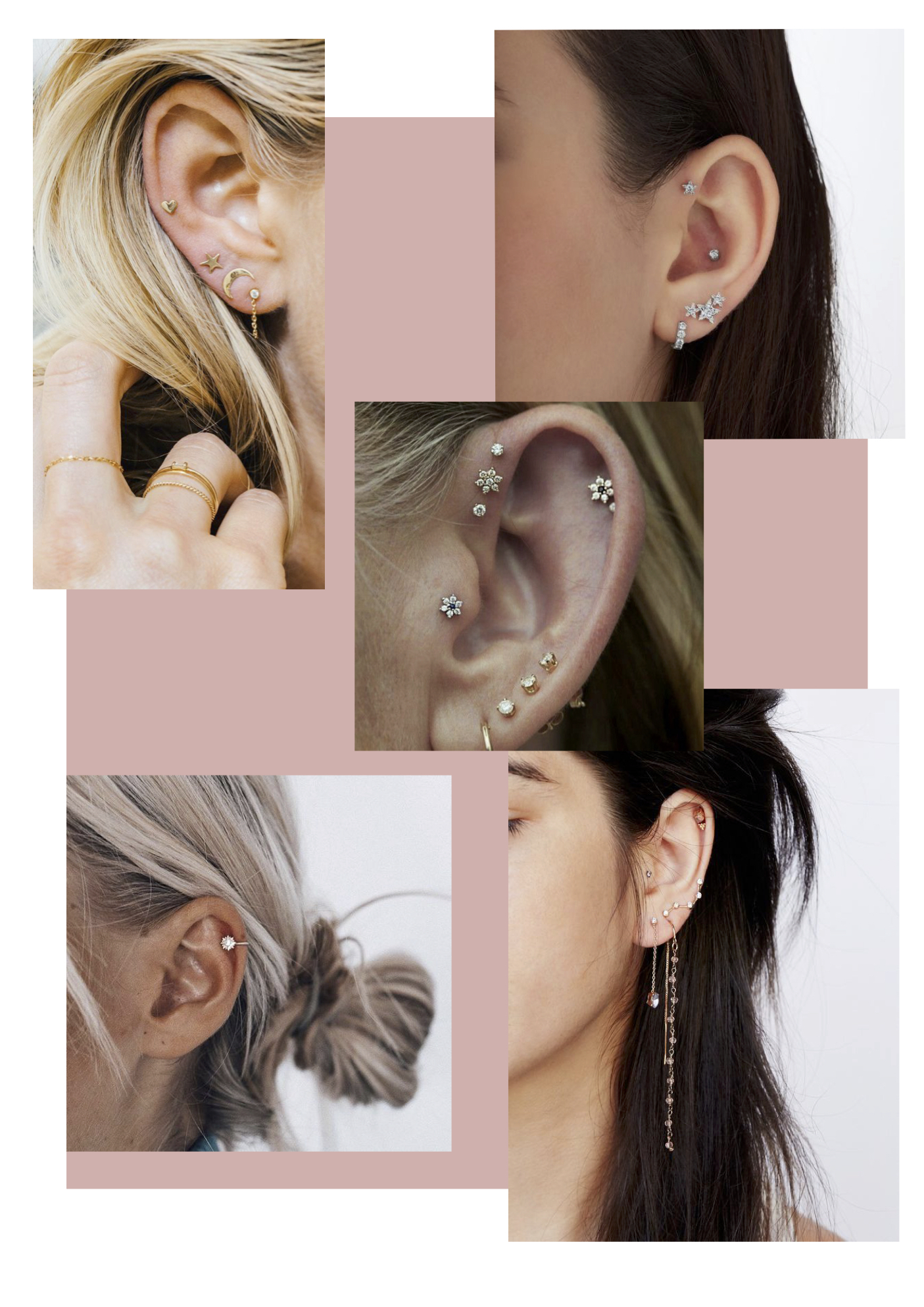 Ear Piercing Diagram The New Piercing Fashion Rules Claire Mina White Lifestyle
