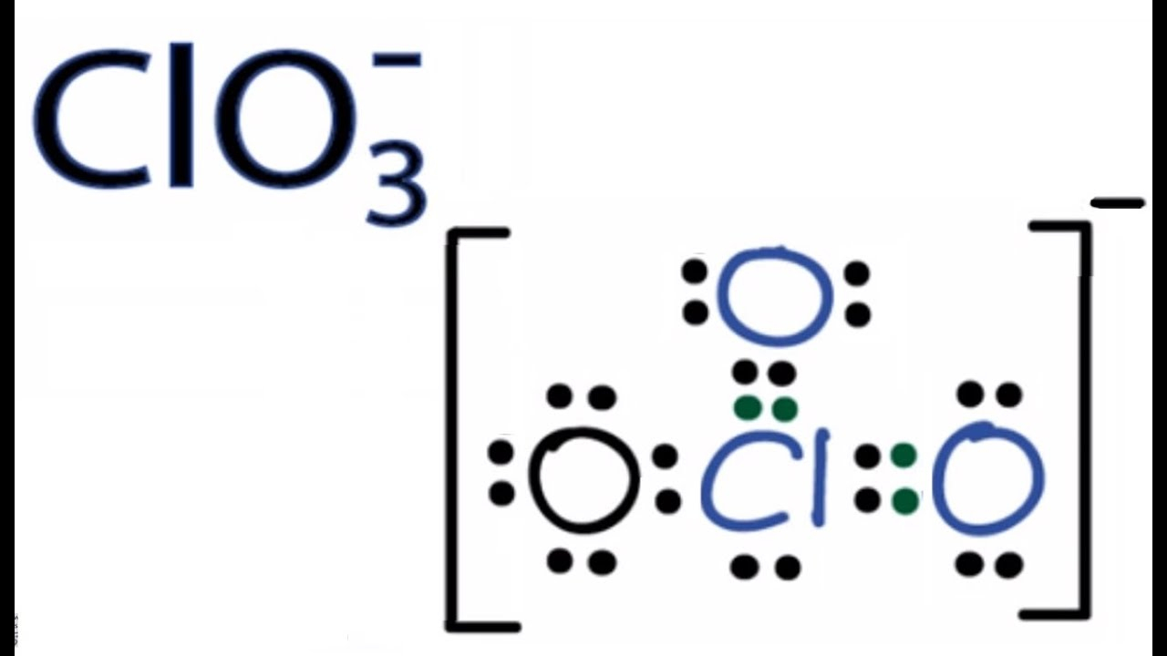 Electron Dot Diagram For Chlorine Clo3 Lewis Structure How To Draw The Lewis Structure For Clo3 Chlorate Ion