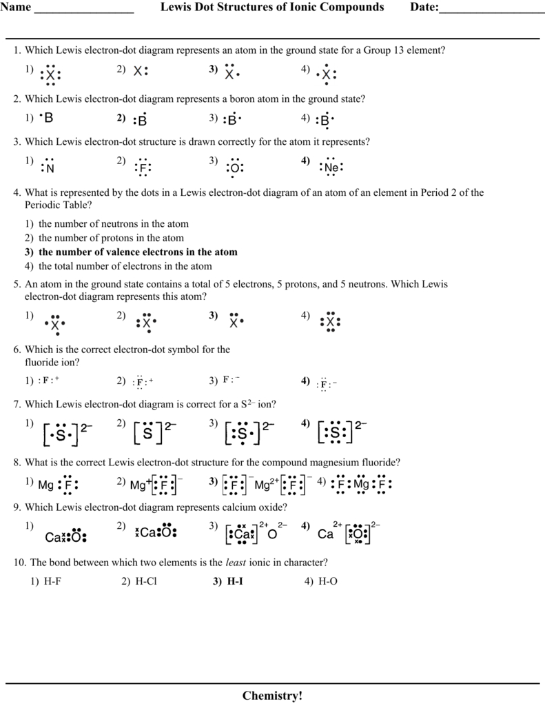 Electron Dot Diagram Lewis Dot Structures Of Ionic Compounds Date