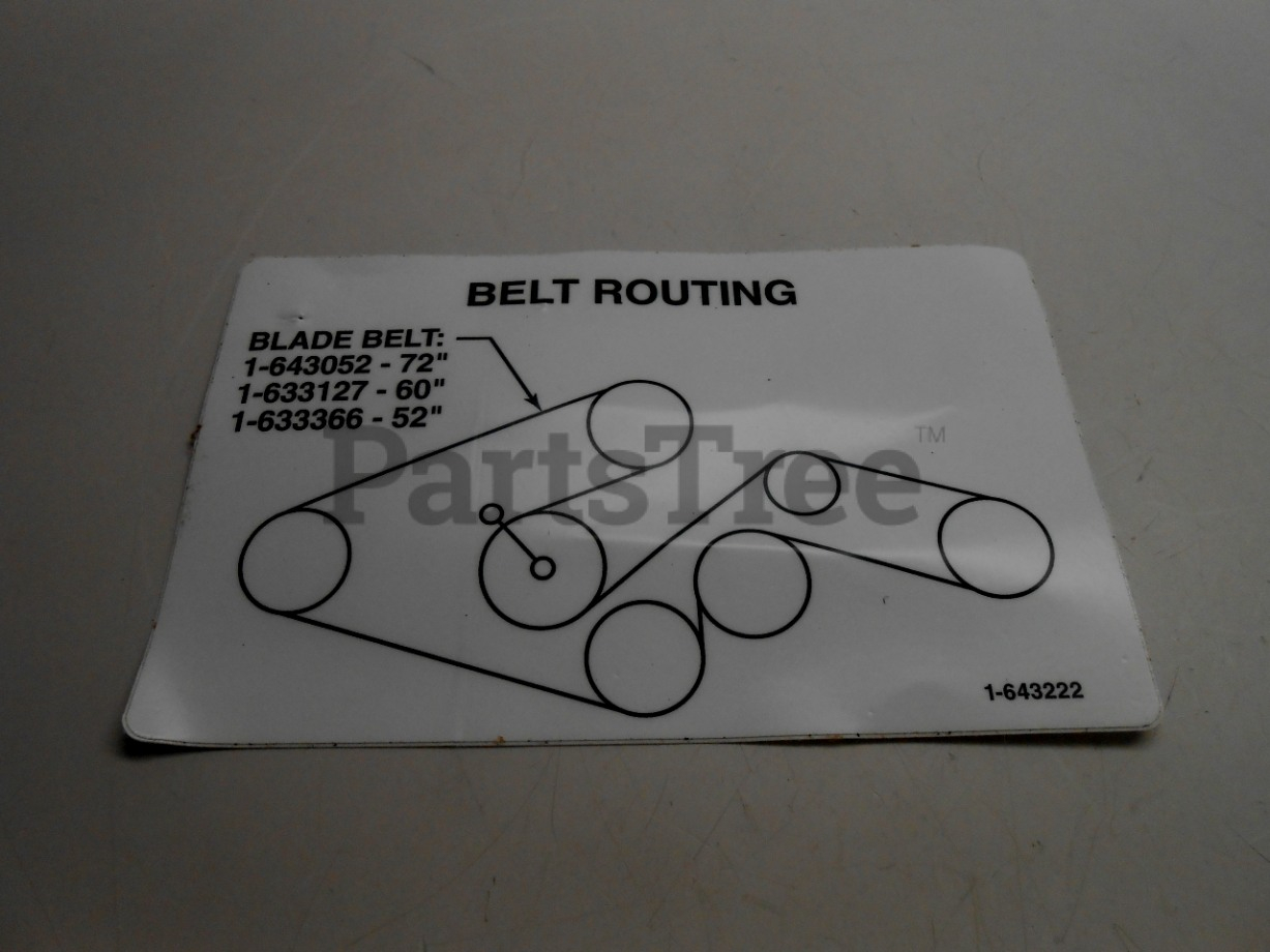 Exmark Lazer Z Belt Diagram Exmark Lazer Z Deck Belt Diagram Exmark Part 1 643222 Decal Belt