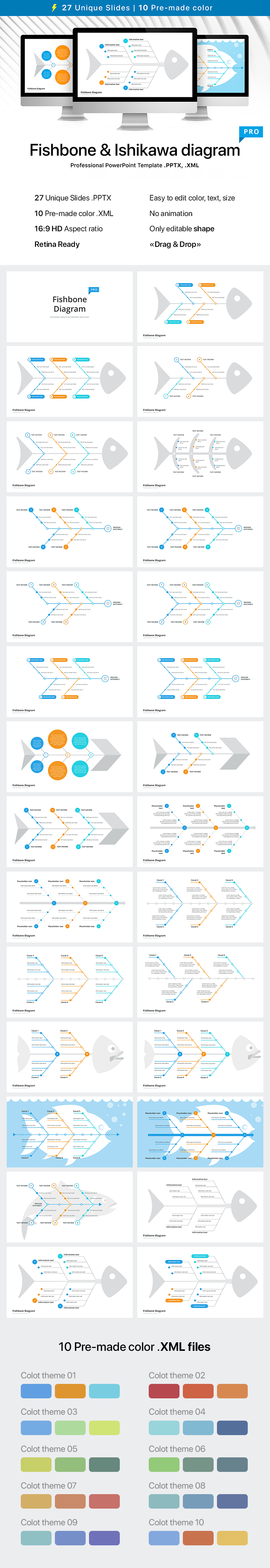 Fishbone Diagram Template Fishbone Diagram Template For Powerpoint Download Now