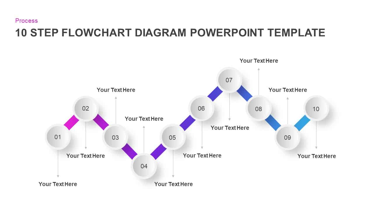 Flow Diagram Template 10 Step Flow Chart Diagram Template For Powerpoint And Keynote