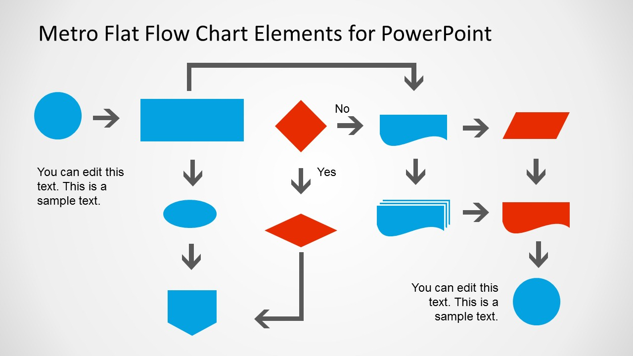 Flow Diagram Template Metro Style Flow Chart Template For Powerpoint
