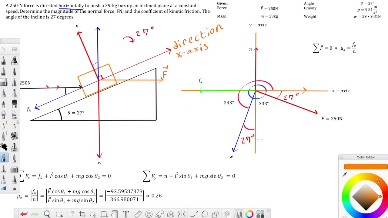 Free Body Diagram Physics Example With Using A Free Body Diagram