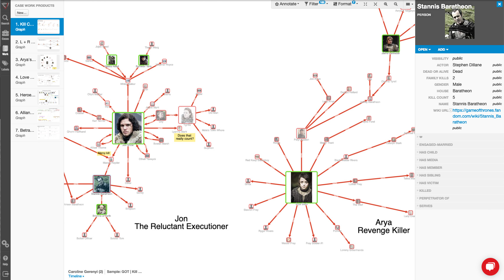 Game Of Thrones Diagram Visallo Launches Game Of Thrones Kill Chart A Free Interactive Demo
