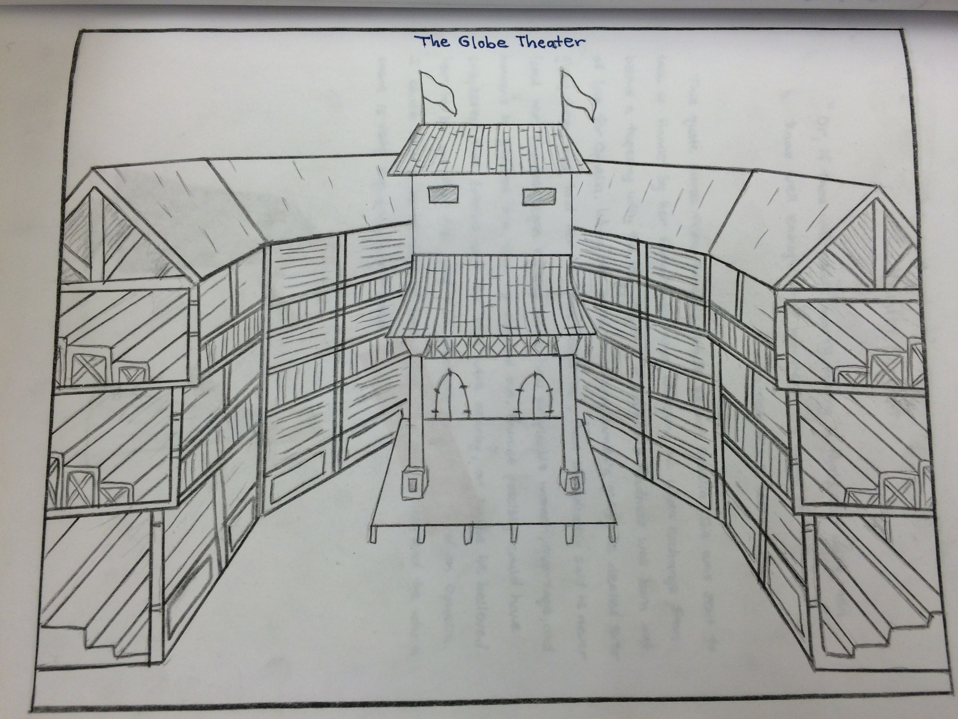 Globe Theatre Diagram Globe Theatre Sketch At Paintingvalley Explore Collection Of