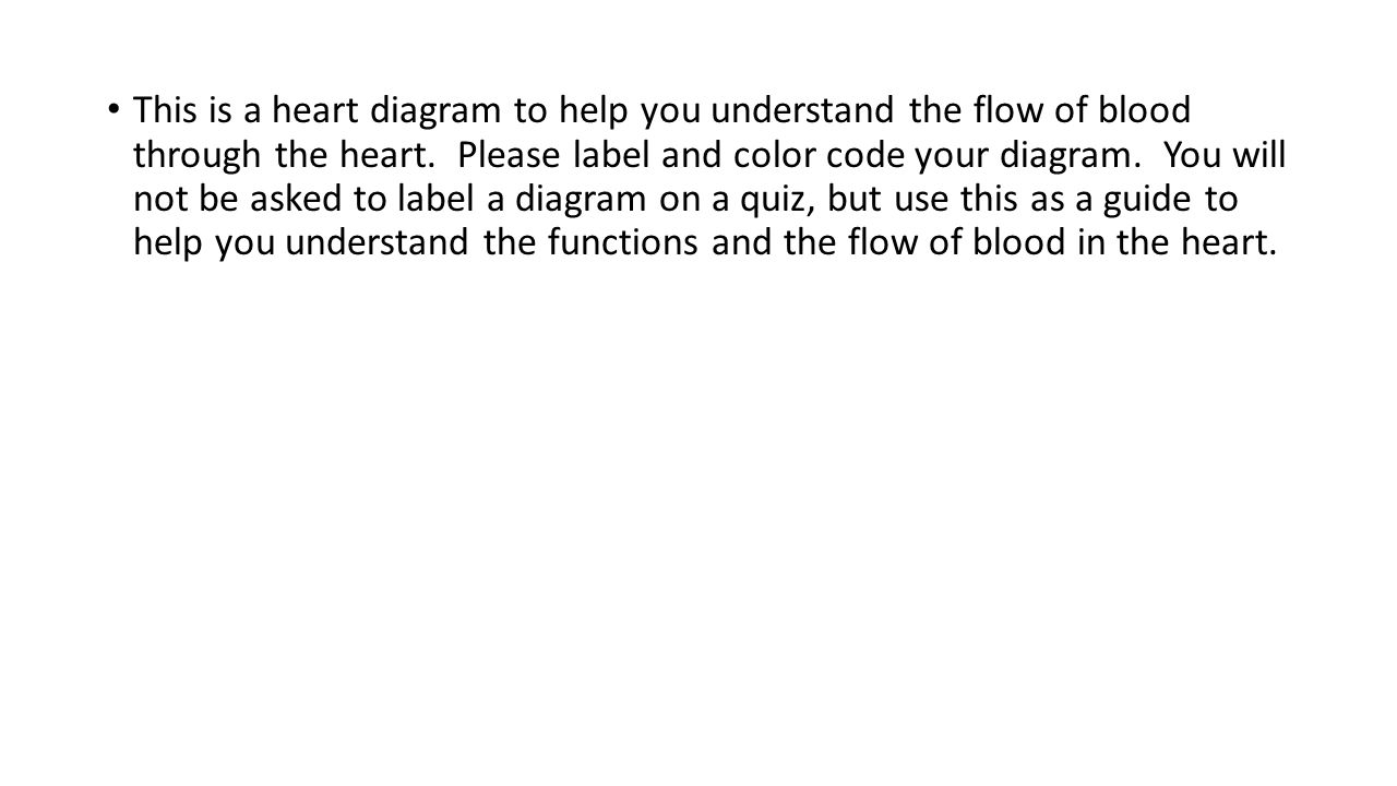 Heart Diagram Quiz This Is A Heart Diagram To Help You Understand The Flow Of Blood