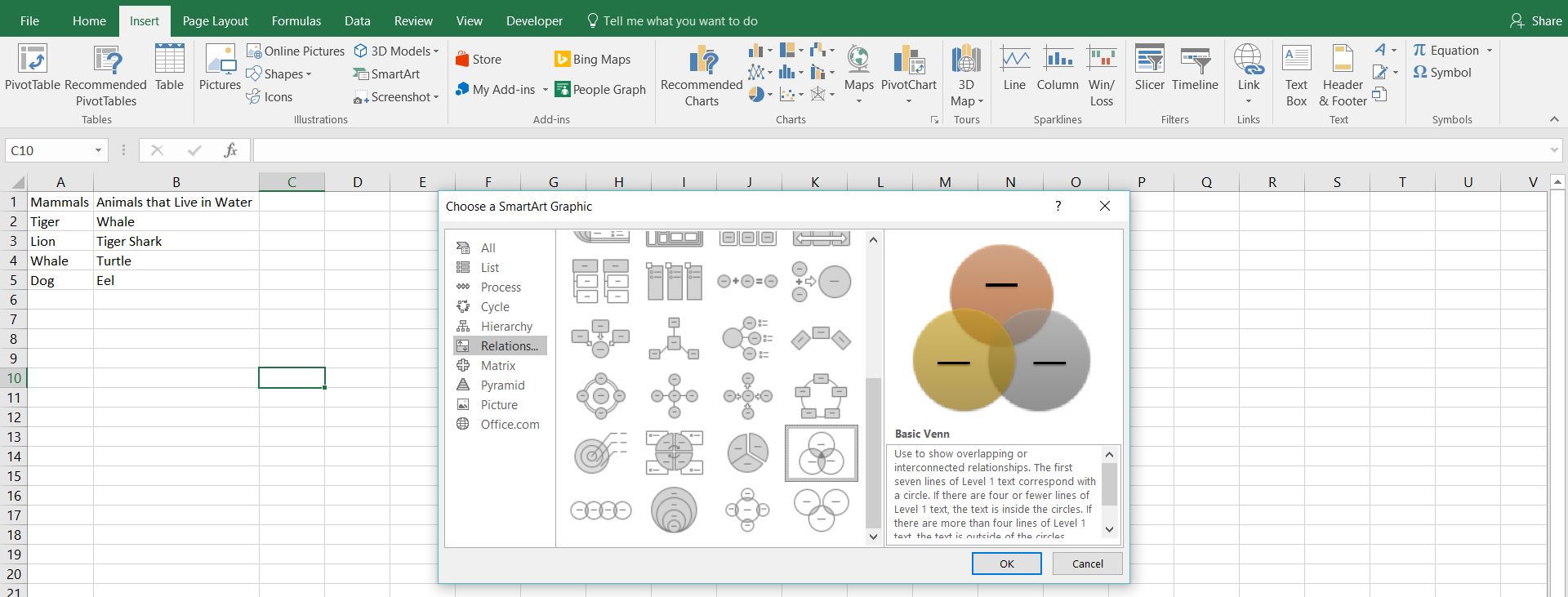 How To Create A Venn Diagram In Word How To Make A Venn Diagram In Excel Lucidchart