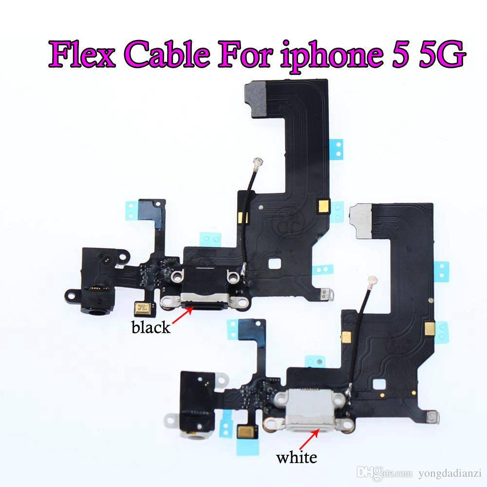 Iphone 5S Parts Diagram For Usb Harger Dock Connector For Iphone 5s 5se Charging Port With Headphone Mic Antenna Flex Cable Repair Part