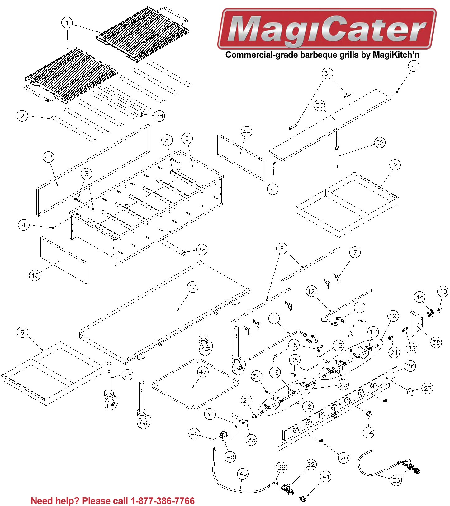Kitchenaid Mixer Parts Diagram Replacement Parts For Magicater Outdoor Gas Charcoal Grills