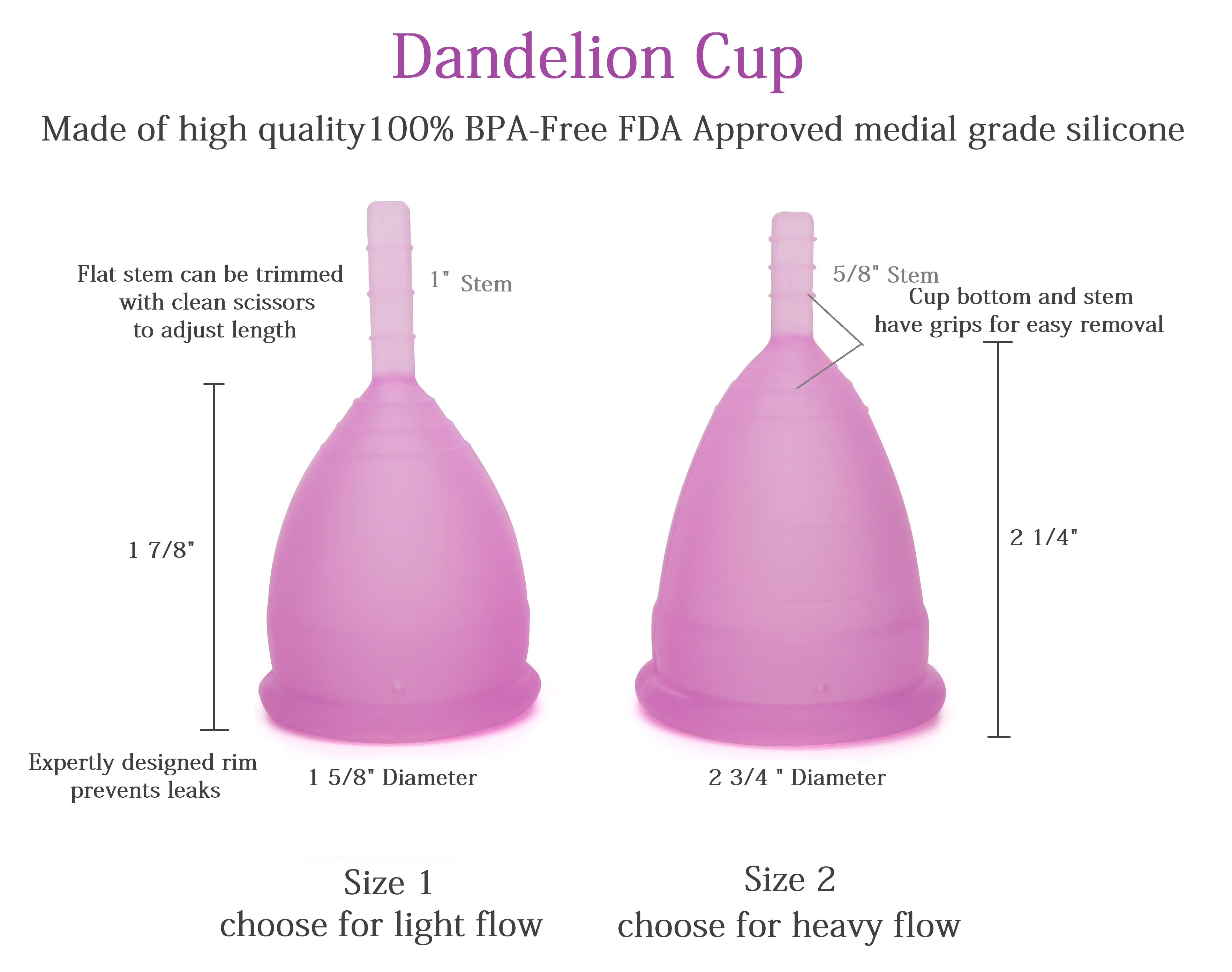 Menstrual Cup Diagram Dandelion Cup Menstrual Cup Compare To Diva Cup Size 1 Peony