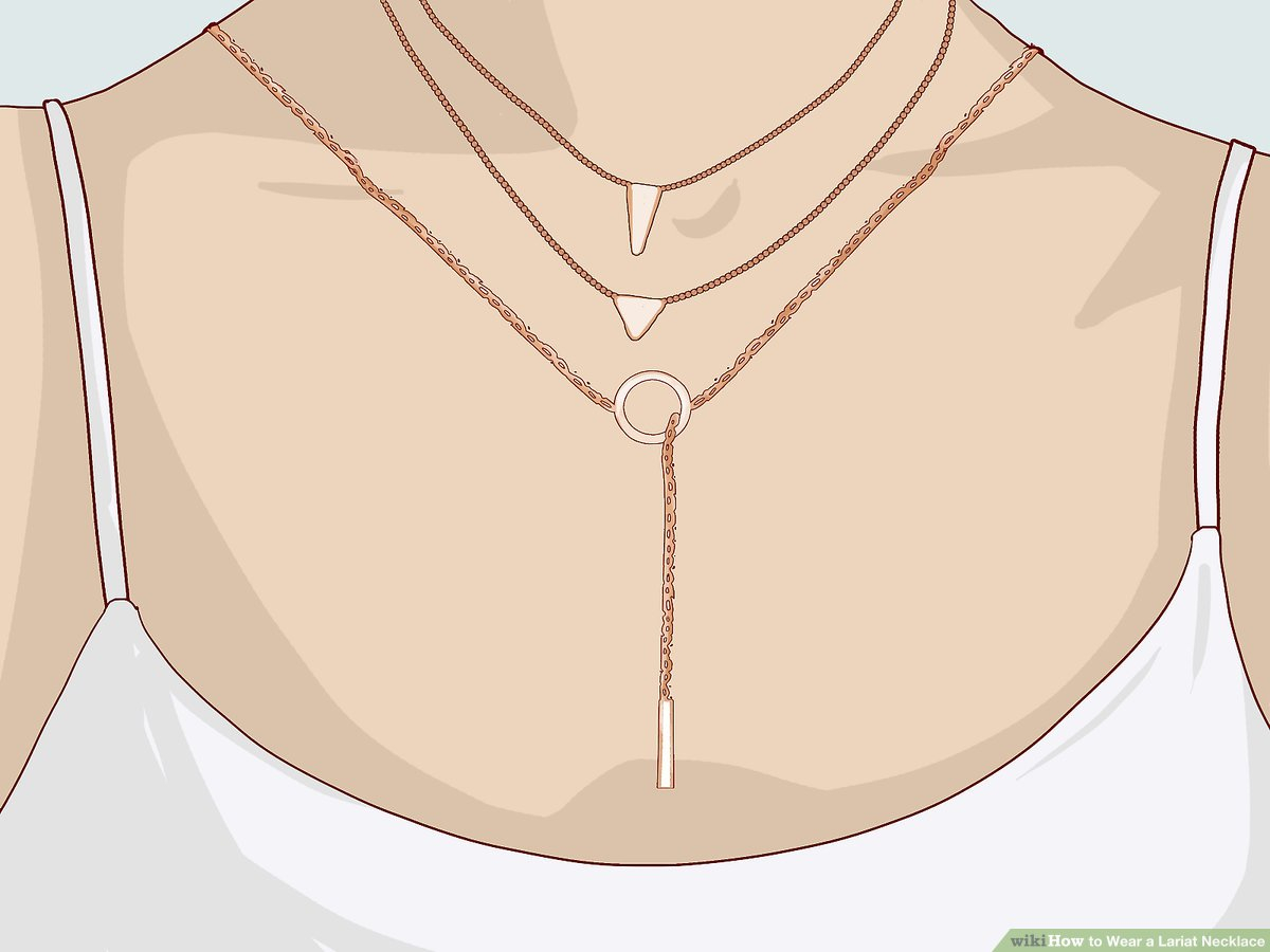 Necklace Length Diagram 3 Ways To Wear A Lariat Necklace Wikihow