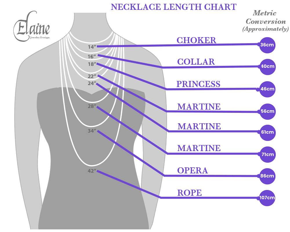 Necklace Length Diagram Chain Options Elaine Jewelry Design Be Magnificent