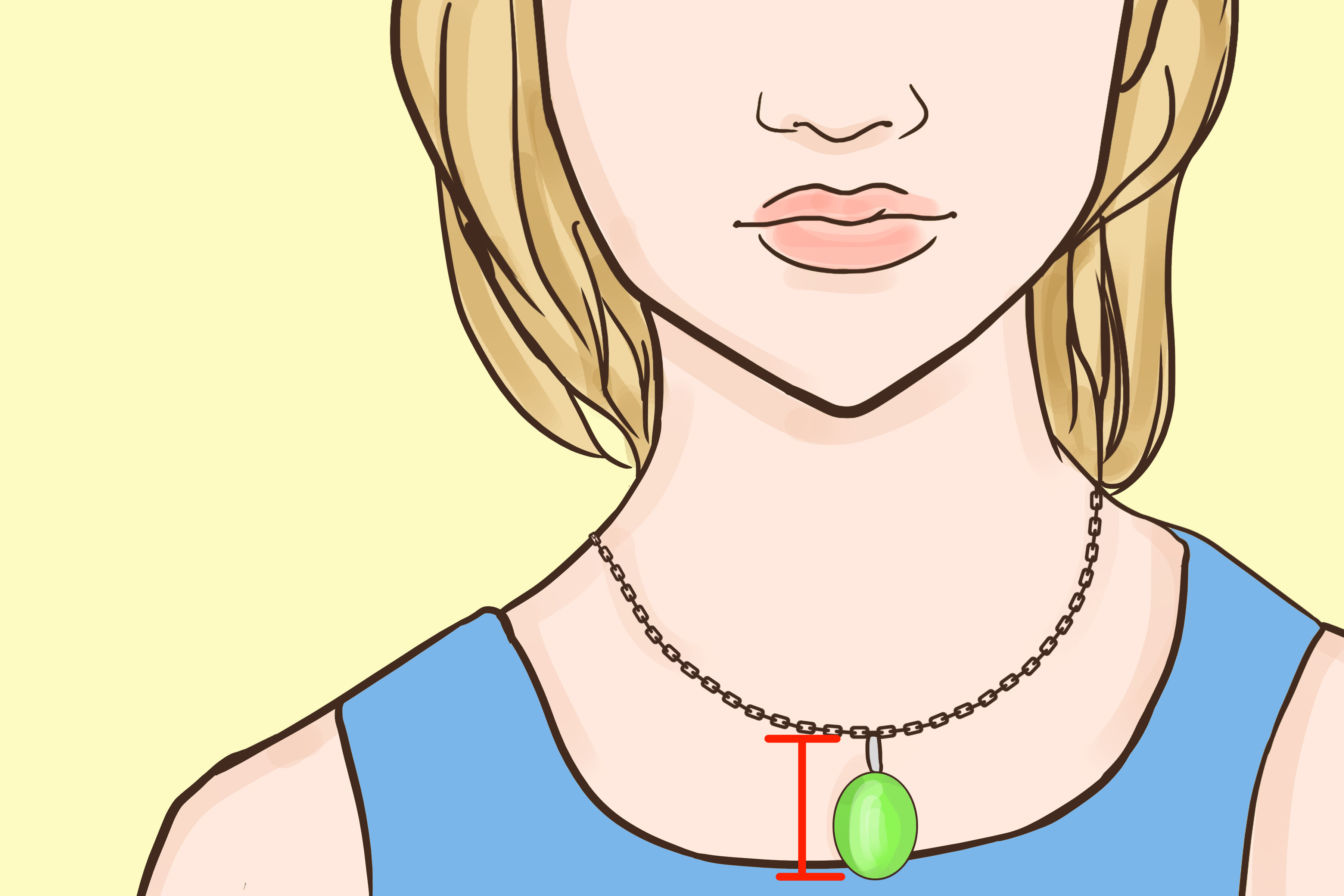 Necklace Length Diagram How To Measure A Necklace 15 Steps With Pictures Wikihow