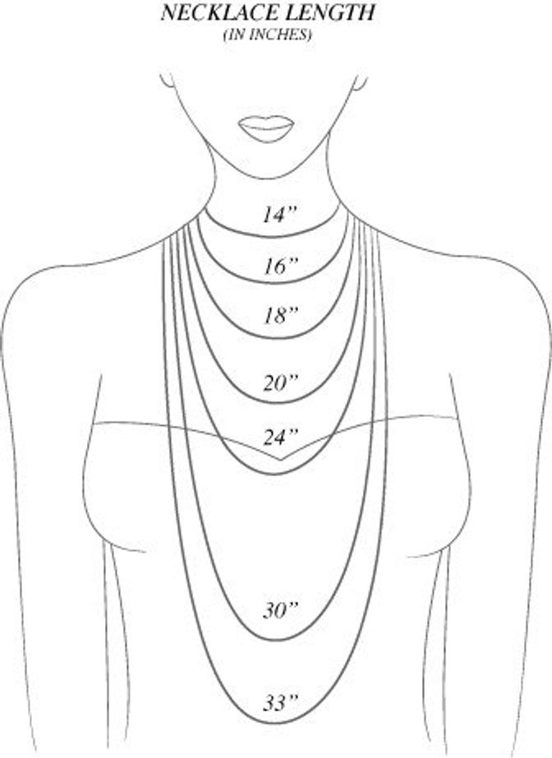 Necklace Length Diagram Necklace Length Chart