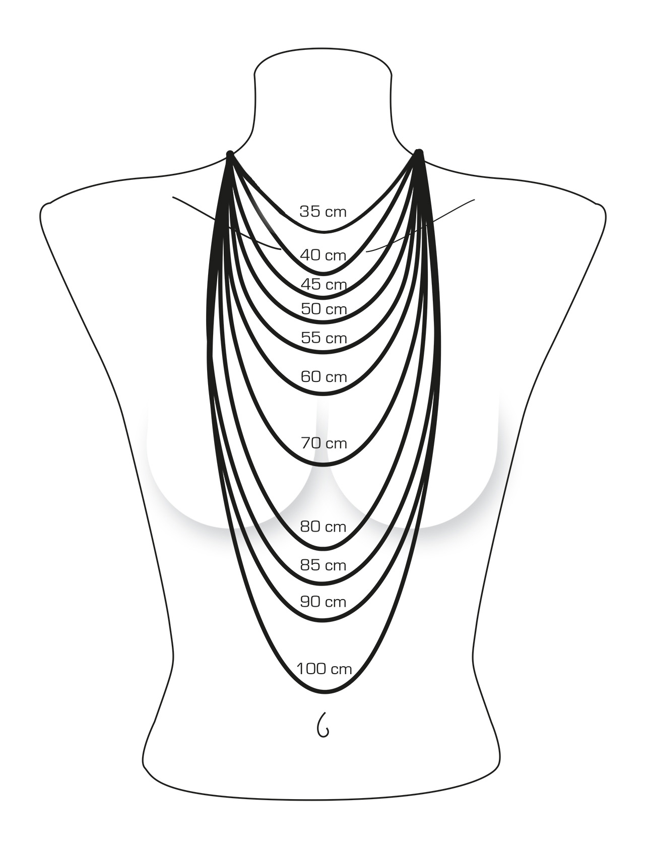 Necklace Length Diagram Necklace Sizes Odins Glory
