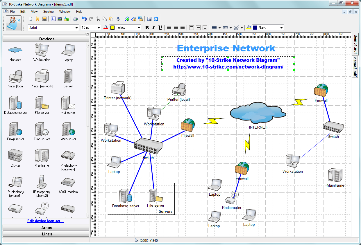 Network Diagram Visio 10 Strike Network Diagram Software For Creating Topology Diagrams