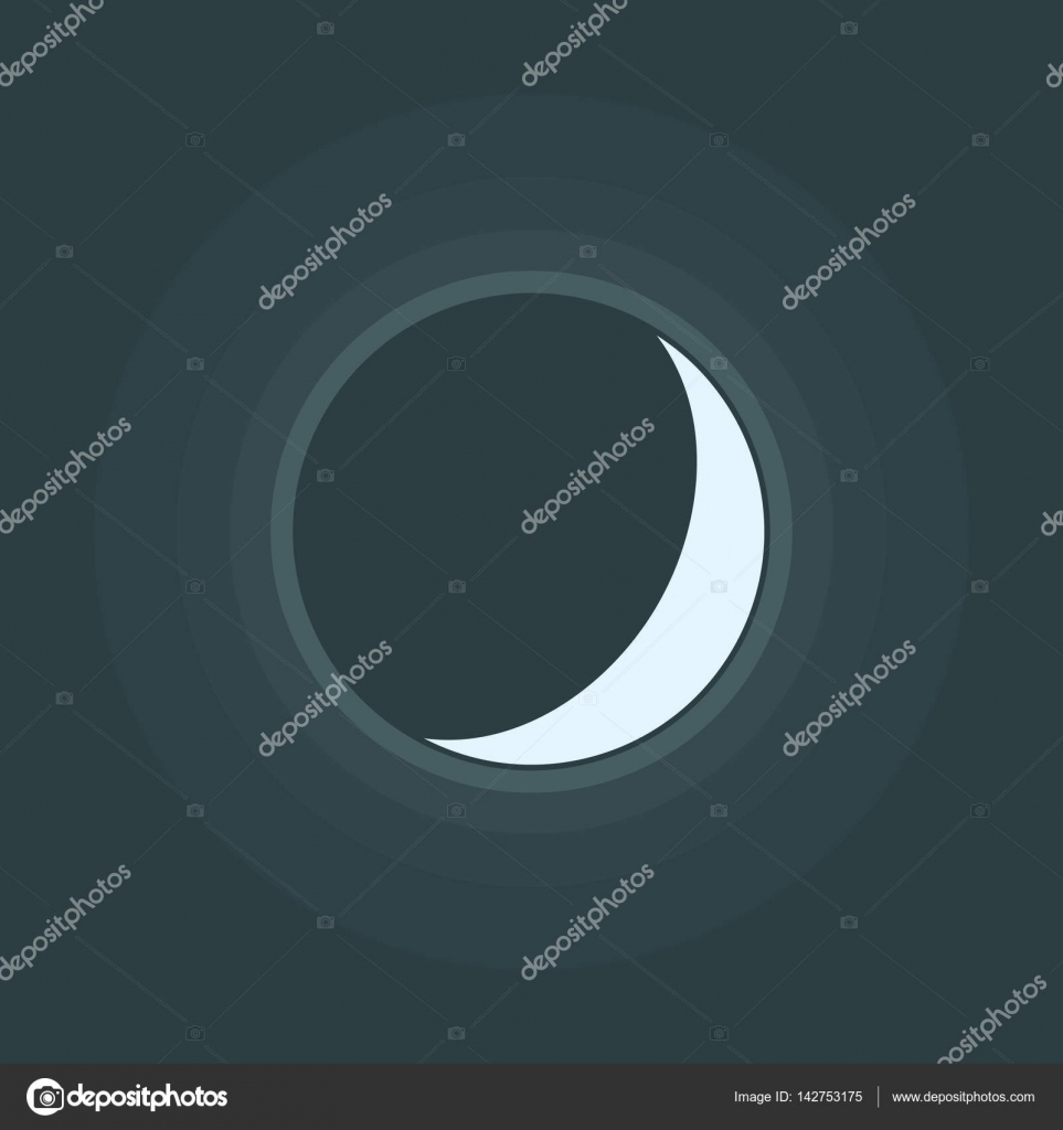 New Moon Diagram Crescent Moon Icon Stock Vector Creativika 142753175
